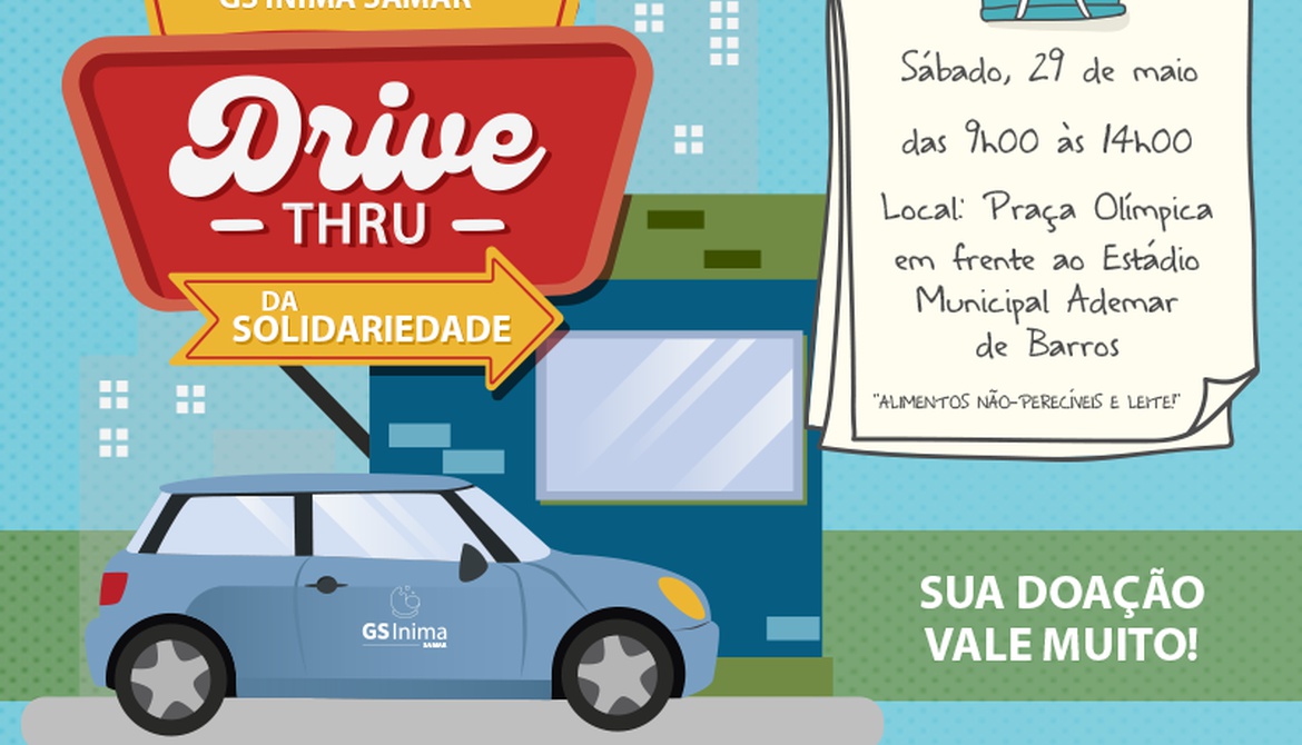 GS Inima SAMAR promove drive thru para arrecadar alimentos não-perecíveis e leite