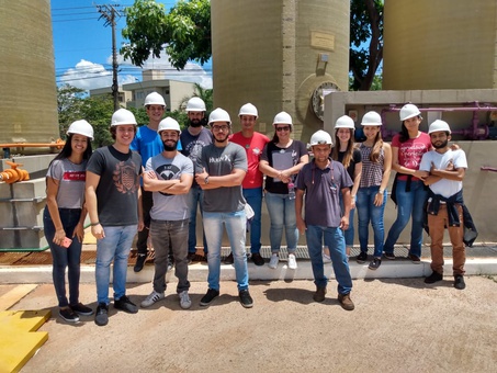 Recebemos no final de semana a visita técnica dos alunos de Engenharia Civil, do Unisalesiano, na Estação de Tratamento de Água
