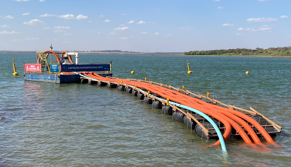 GS Inima SAMAR testa balsa que vai garantir o abastecimento mesmo durante a estiagem