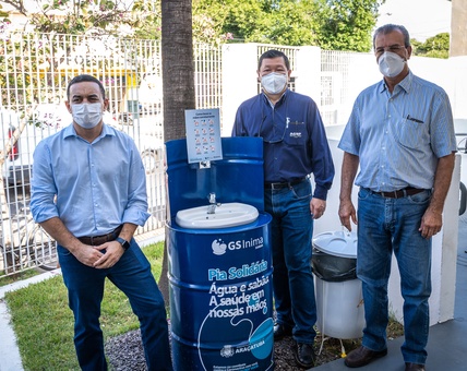 GS Inima Samar e Prefeitura de Araçatuba iniciam instalação de pias solidárias em vários pontos da cidade