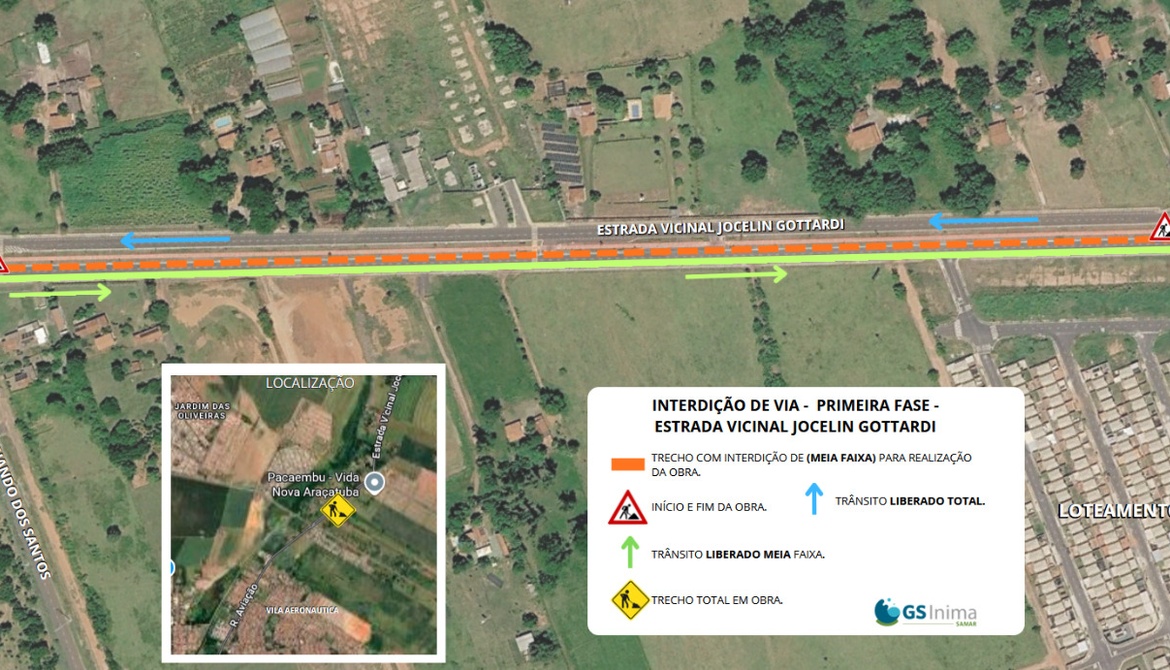 Comunicado de Interdição de Via – Vicinal Jocelin Gottardi