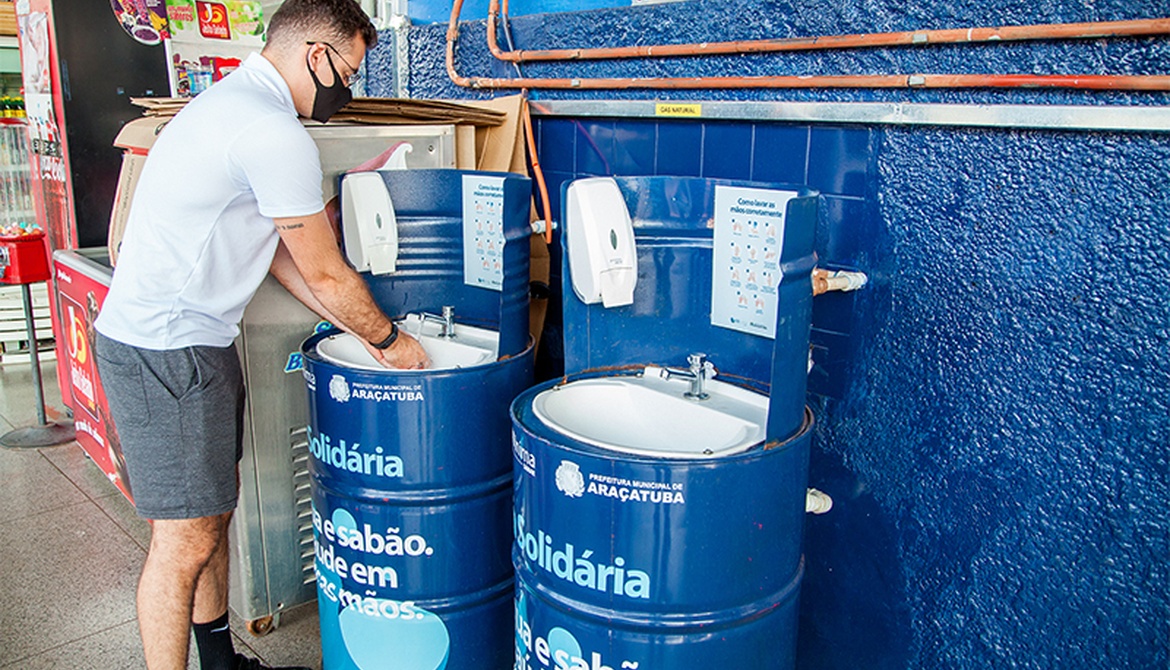 Mais de 120 mil pessoas já utilizaram as pias solidárias instaladas pela GS Inima SAMAR em Araçatuba