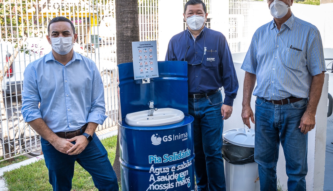 GS Inima Samar e Prefeitura de Araçatuba iniciam instalação de pias solidárias em vários pontos da cidade