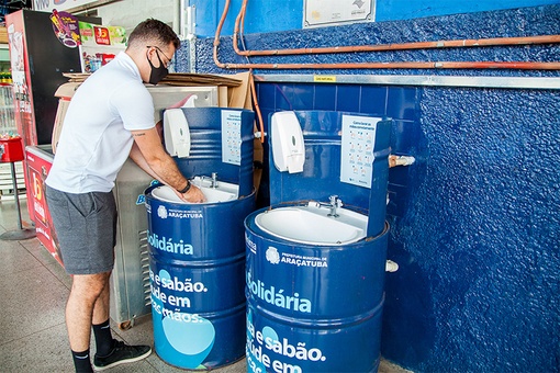 Mais de 120 mil pessoas já utilizaram as pias solidárias instaladas pela GS Inima SAMAR em Araçatuba