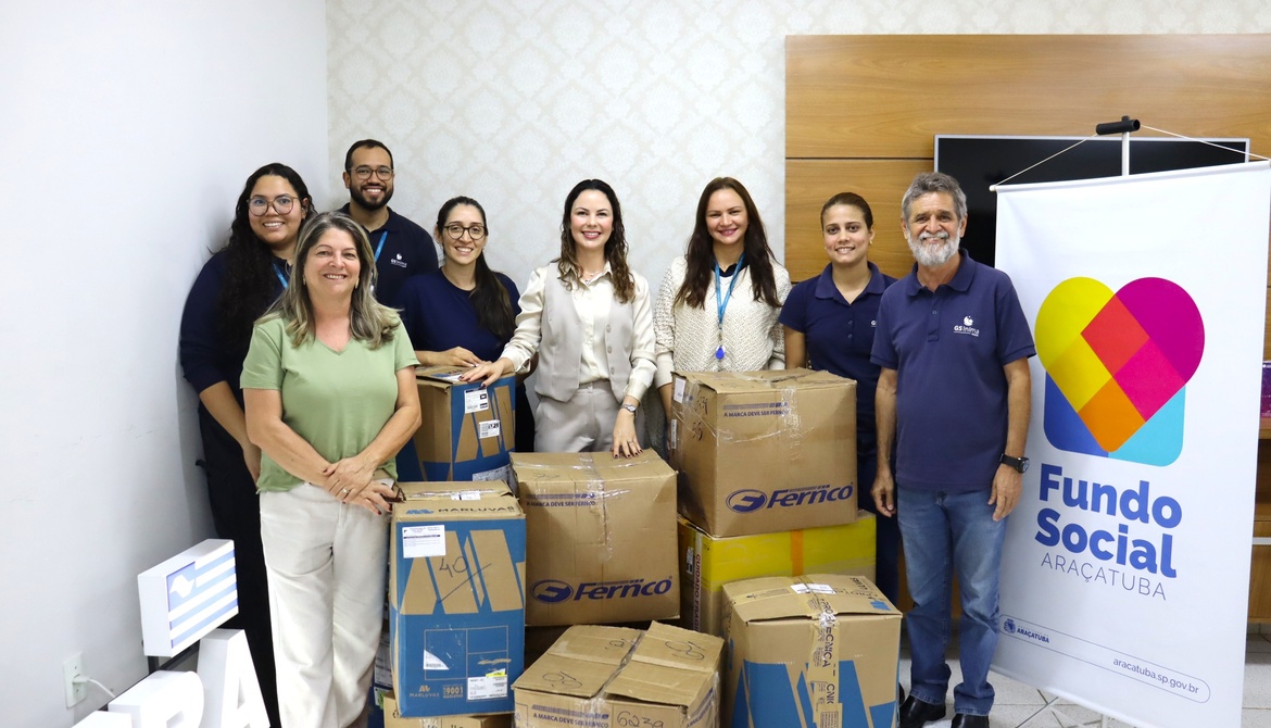 Comitê de Voluntários da GS Inima SAMAR entrega ao Fundo Social de Araçatuba doações arrecadadas em campanha interna